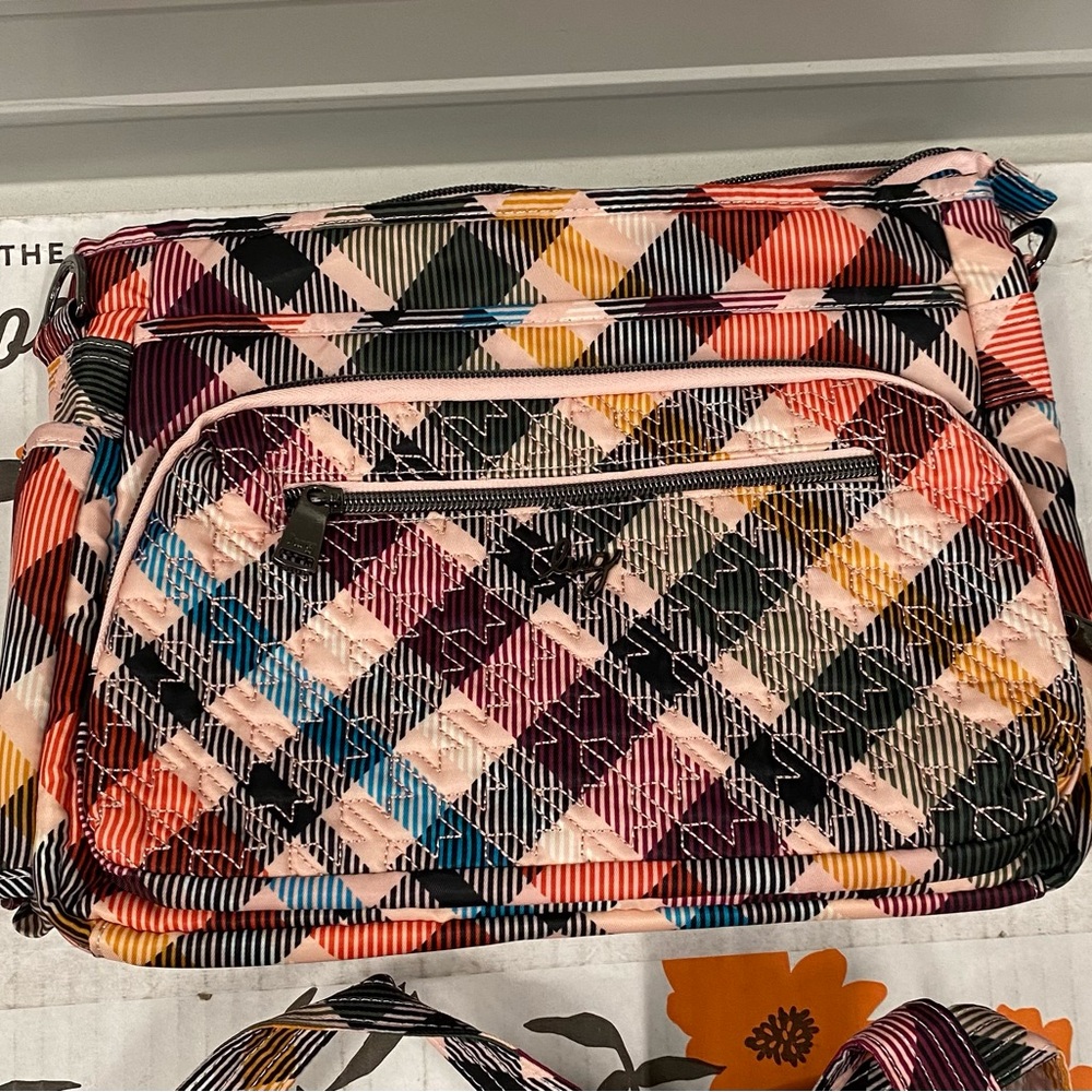 Lug Shimmy SE Crossbody Bag Pink Plaid - Picture 4 of 6